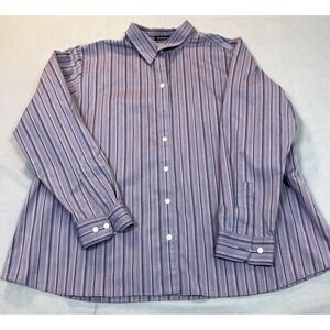 Eddie Bauer Shirt Womens XXL Purple Wrinkle Resistant Button Up Long Sleeve